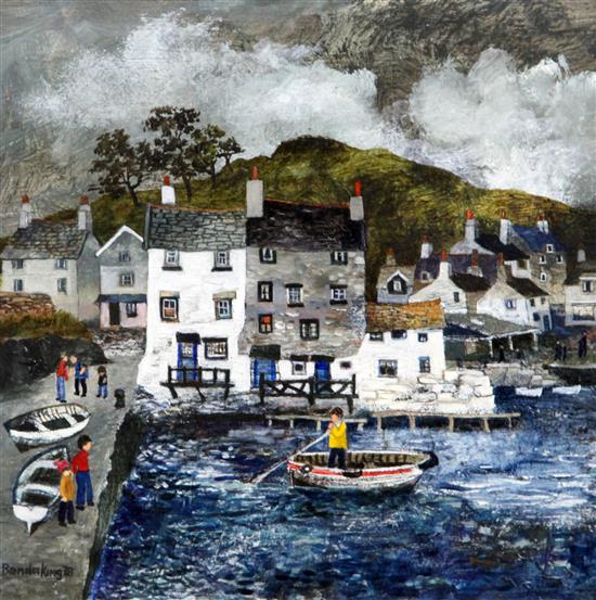 Brenda King (b.1934) Polperro, 7.5 x 7.5in.